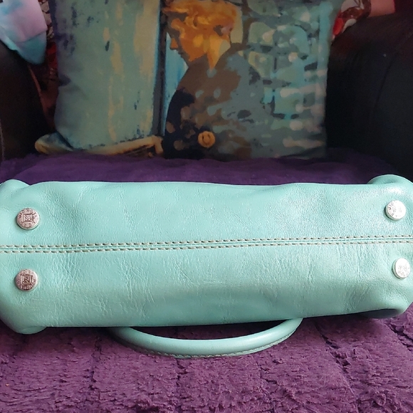 Mint Green Leather Handbag - Picture 4 of 6